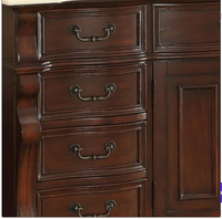 Meuble de salle de bain sur pied en bois massif Guanda, finition cerisier, style traditionnel, pour hôtel, vente en gros par fabricant chinois