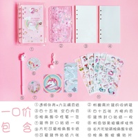 Paillettes mignonnes licorne en PVC transparent bricolage reliure à feuilles mobiles cahiers à spirale journal de voyageur ensemble fournitures de papeterie A5A6