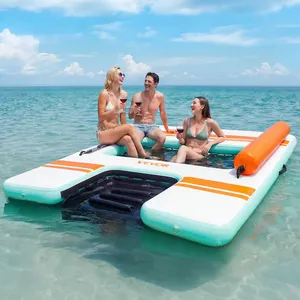 Plataforma Flotante Inflable, Isla Flotante, Plataforma Flotante para Agua, Isla <span class=keywords><strong>de</strong></span> Ocio para Vacaciones, Plataforma para Piscina, Plataforma para Yate, Colchoneta Inflable - Product Image 2