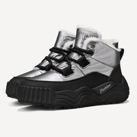 Bottes d'hiver pour hommes, doublées de polaire, en fausse fourrure courte, extra-épaisses, chaudes, imperméables, antidérapantes, à tige haute