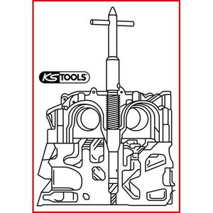 KS TOOLS-152,1394 Herramienta de limpieza de asiento del inyector, Peugeot, Citroën, Fiat, Lancia - EAN 4042146611807 VEHÍCULOS PESADOS - Product Image 2