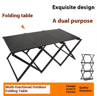 Table pliante multifonctionnelle moderne IGT pour l'extérieur, camping, pique-niques, atelier, portable, pliable, en aluminium
