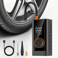 Gonfleur de pneus automatique mini 150 PSI sans fil, portable, en ABS, avec arrêt automatique pour véhicules et motos