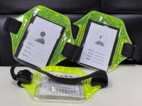 Bracelet de sécurité en PVC avec sangle réglable, porte-badge d'identification avec motif, bracelet réfléchissant, sacs de certificat imperméables