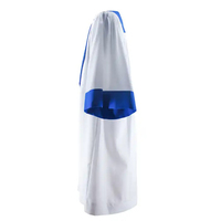 Robes de chœur à manches ouvertes à nervures bleues personnalisées avec logo brodé Vêtements