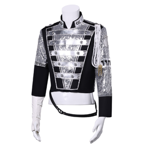 Ecowalson - Disfraz de Cantante Pop Retro de los <span class=keywords><strong>80</strong></span> para Halloween, Disfraz de Lentejuelas para Actuaciones en Escenario, Carnaval, Fiestas y Representaciones - Product Image 3