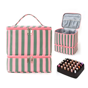 Custom Print Luxury Candy Zipper Eco-Friendly Large PU Leather Travel Cosmetic Organizer <b>Case</b> Multi-Function Storage for <b>Makeup</b> - Product Image 3