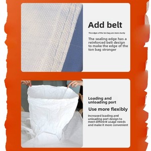 Sacs en vrac <span class=keywords><strong>de</strong></span> 2000 kilogrammes avec anneaux croisés pour un <span class=keywords><strong>levage</strong></span> sécurisé, en polypropylène, sacs tonnables géants. - Product Image 4