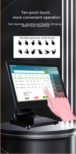 15.6 ''cảm ứng kép POS PC thiết bị đầu cuối điện tử máy tính để bàn tiền mặt đăng ký hệ thống máy thế hệ mới màn hình cảm ứng POS - Product Image 4