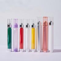Bouteille vide cylindrique à pompe pour crème contour des yeux, 5ml, 10ml, 15ml, avec logo personnalisé, emballage à découpe ultrasonique, sérigraphie