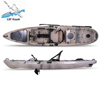 LSF Kayak à pédales 13 pieds Bateau avec système d'engrenage Bateau à rames