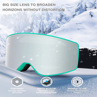 Lunettes de ski personnalisées bon marché verres antibuée polarisés lunettes de sports de neige lunettes de ski magnétiques de sécurité Google pour patinage sur glace snowboard