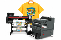Mesin Cetak Kaos DTF GCLOR 60cm I3200 dengan Head Printer, Penggoyang Bubuk, Oven, Film PET, Otomatis untuk Industri Tekstil
