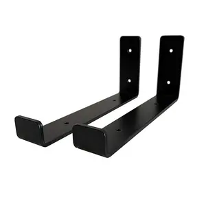Black Powder Coated Metal Wall <strong>Shelf</strong> <strong>Scaffold</strong> <strong>Board</strong> Bracket - Product Image 5