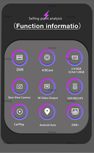 Autoradio Android 14 <span class=keywords><strong>2DIN</strong></span> 8+128 Go avec GPS pour <span class=keywords><strong>Opel</strong></span> Vectra/C Zafira/B <span class=keywords><strong>Corsa</strong></span>/<span class=keywords><strong>D</strong></span> Astra/H/G/Jivaro/Meriva DSP OBD2 CarPlay WiFi intégré - Product Image 3