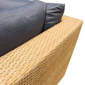 Canapé sectionnel de jardin en rotin PE 7 places personnalisable en forme de L Ensemble de meubles d'extérieur de patio couleur acier moderne pour hôtels - Product Image 6