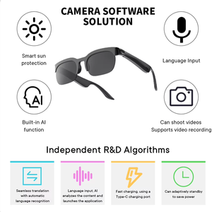 Lunettes Bluetooth AI Houmi Island M02 avec commande vocale, vidéo 4K, traduction et réduction de bruit - Product Image 4