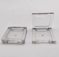 Étui à blush vide carré transparent en plastique ABS avec nouvel emballage de maquillage à rabat et conteneur de palette cosmétique