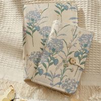 Cuaderno Térmico de Tapa Dura Bordado a Mano con Hojas Sueltas, Papel Blanco Desmontable, Diseño Floral, A5 A6, Planificador Recargable, Diario