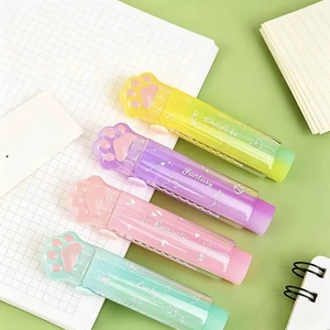 Gomme à effacer rétractable en forme de patte de <span class=keywords><strong>chat</strong></span>, sans résidus ni miettes, couleur dégradée, gomme à effacer coulissante en caoutchouc, vente en gros - Product Image 5
