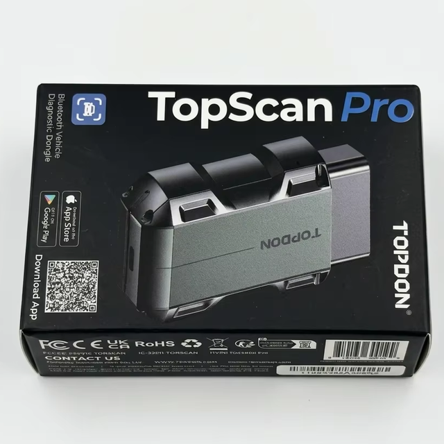OBD TOPDON TopScan PRO Mid-level Diagnostic Tool 13 Reset Functions I/M Readiness Injector CodingTire Pressure Reset Code Reader