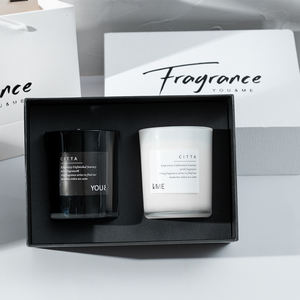 Commande en gros de haute qualité noire 2 bougies coffret cadeau bougie parfum rituel - Product Image 1
