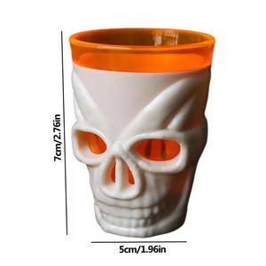 Tasse à vin LED lumineuse en forme de crâne pour Halloween, tasse à boisson lumineuse pour la décoration de fête d'Halloween, fournitures pour bar à domicile - Product Image 6