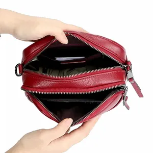 AndoBag - Bolsos cruzados de piel auténtica, gran capacidad, bolso de hombro para ir al trabajo, bolso de doble capa para teléfono móvil para mujer, 1640 - Product Image 6