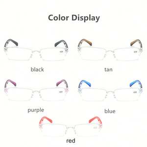 Gafas de Lectura Cuadradas Pequeñas Ultraligeras TR90 Sin Montura para Hombre y Mujer, Moda 2025 - Product Image 4