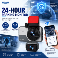 Kamera Dasbor Mobil SIBOYI Layar IPS 3 Inci 1080P Full HD Tiga Lensa dengan Perekaman Berulang Depan/Belakang