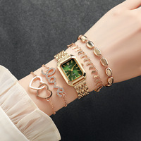 En Stock, Bajo MOQ, Set de Regalo de Reloj de Cuarzo, Pulsera y Collar para Mujer, de Marca, para Navidad, Año Nuevo, Cumpleaños