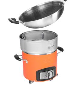 Réchaud de cuisine à deux portes, pour charbon et bois, sans fumée, avec <span class=keywords><strong>four</strong></span> de camping - Product Image 4