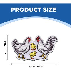 Parches de Fieltro Bordados DigitEMB con Diseño de Gallinas y Pollitos, 11 Piezas de 4 x 2.19 Pulgadas, para Coser o Planchar en Chaquetas, Bolsos, Sombreros y Ropa - Product Image 6