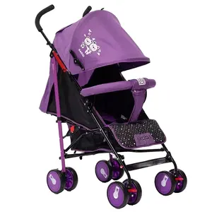 Small size folding 4-wheel children's stroller Safe Baby Children's stroller Bottom Shopping basket A necessity for moms