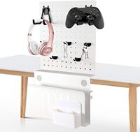 Pince de table en métal pour panneau perforé pour bureau, étagère de rangement de bureau, organisateur pour le bureau et la maison
