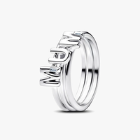 Nouveauté 2026 Bague ouverte en Argent 925 avec motif abeille étincelante, nœud porte-bonheur, cœur de rose et couronne connectée, bijou de charme exquis DIY, cadeau