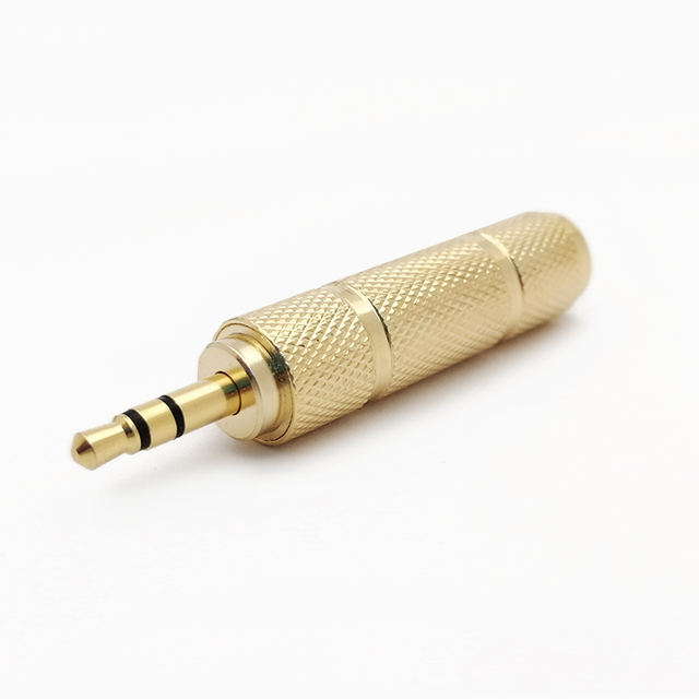 Wholesale OEM 3.5mm to 6.35mm Gold Audio Plug Adapter for Professional Audio Equipment Manufacturer