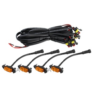 Lkt 4 Chiếc Đèn <span class=keywords><strong>Led</strong></span> Lưới Tản Nhiệt Cản Trước Mui Xe Đèn Chạy Ban Ngày Cảnh Báo Lưới Ô Tô Đèn Vàng Nhỏ Thông Dụng Được Trang Bị Lại Cho Ô Tô - Product Image 1