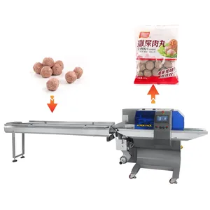 Kussenstroom Verpakkingsmachine Volautomatische Multifunctionele Wikkelmachine Verzegeling Vlees Fruit Groenten Brood Ijslolly