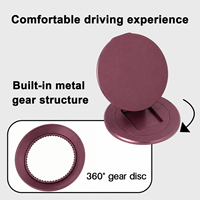 Support magnétique pour téléphone couleur cerise foncée, compatible avec un support rotatif à 360°, pliable, en aluminium, personnalisable OEM