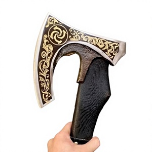 Hache de survie artisanale LEGACY BLADES de qualité industrielle en acier à haute teneur en carbone avec manche en bois de frêne, personnalisable, pour usage de survie, vente en gros OEM - Product Image 3