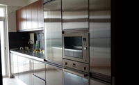 Armoires BAINENG SS, personnalisation de toute la maison, design de luxe haut de gamme, armoires de cuisine en acier inoxydable, meubles modernes, armoires