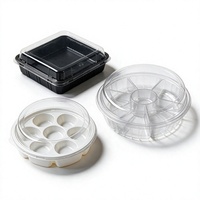 Boîte blister transparente en PET pour aliments, présentoir de vente au détail, conteneur multi-compartiments pour l'emballage de pâtisseries et de snacks