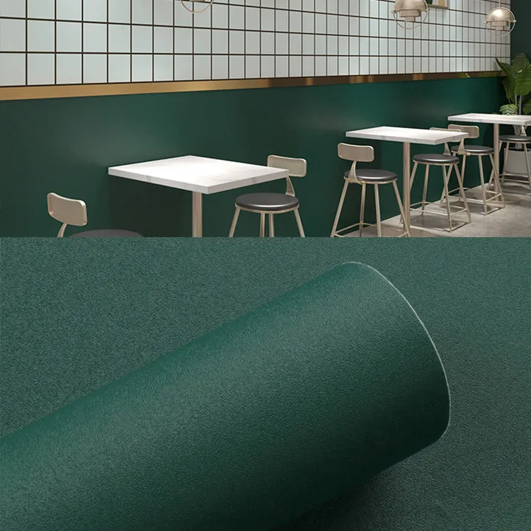 Pabrik Cina Murah Hijau Warna Solid Wallpaper Perekat Diri Kertas Kontak Dapat Dilepas Kertas Dinding Kantor Toko Rumah Cafe Dekorasi