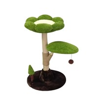 Grande tour pour chat d'intérieur écologique à 2 niveaux avec poteaux à gratter en sisal, condo moderne en bois pour chat, vente promotionnelle