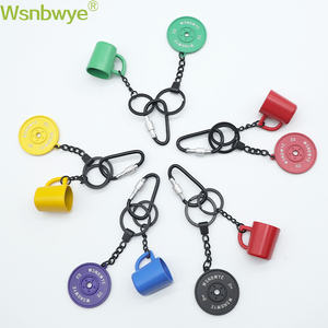 Exercise Gym Custom Designer DIY 3d Mini Pvc Cup Llaveros Men Gym Gifts Rubber Drink Cup Kettlebell Keychain
