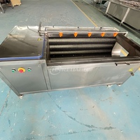 Uitstekende Kwaliteit Roestvrij Staal Frietjes Aardappel Schoonmaken Wassen Peeling Snijmachine Hoge Efficiëntie Voor Groente