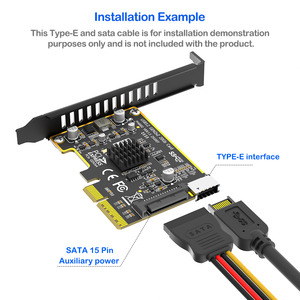 PCI-E naar USB3.2 Gen2x2 Type-E Front-uitbreidingskaart 20Gbps Desktop Type-C Adapter voor Power Metal Heatsink PCB op voorraad - Product Image 4