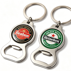 Décapsuleur de bouteille personnalisé en alliage de zinc, porte-clés en forme de lotus, décapsuleur de bière en métal, cadeau promotionnel - Product Image 1