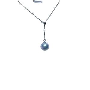 Collar de Perlas Naturales de Zhuji de 8-9 mm con Cadena en Forma de Y de Plata Pura, Estilo Elegante y Simple, Admite Dropshipping - Product Image 5